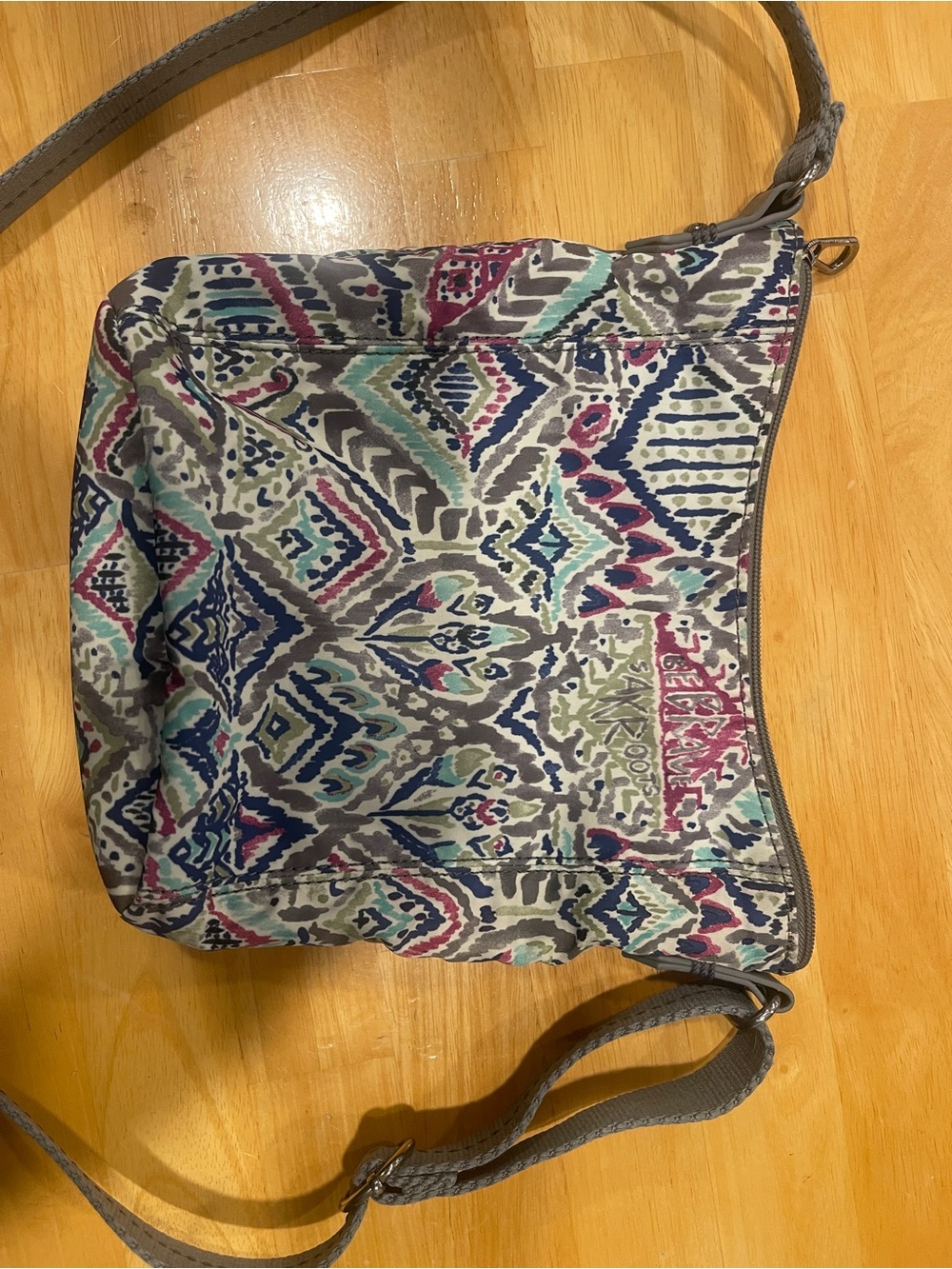Sakroots Tribal Print Crossbody in Blue, Pink, Teal, Gray, Cream